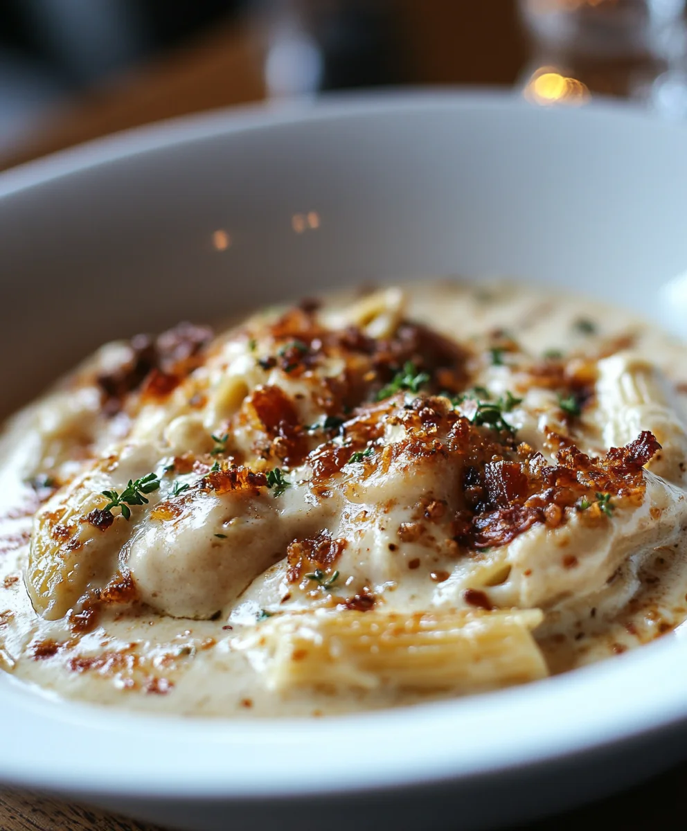 Creamy Garlic Penne Pasta