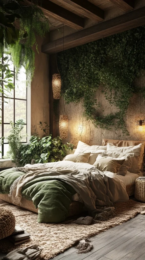 Nature-Inspired Bedroom for a Fresh Feel
