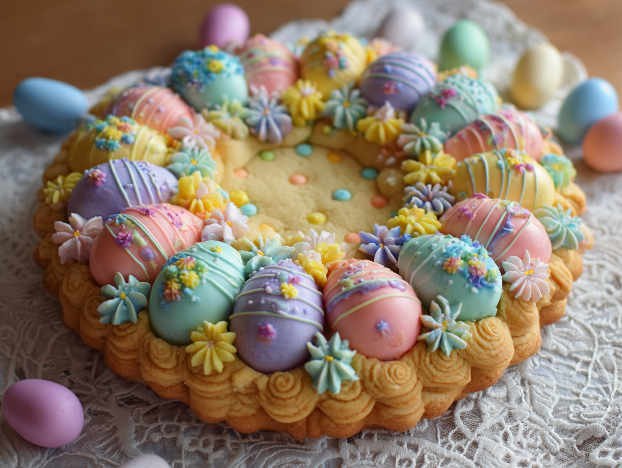 easter cookie cake