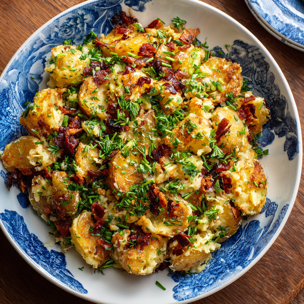 Crispy Smashed Potato Salad