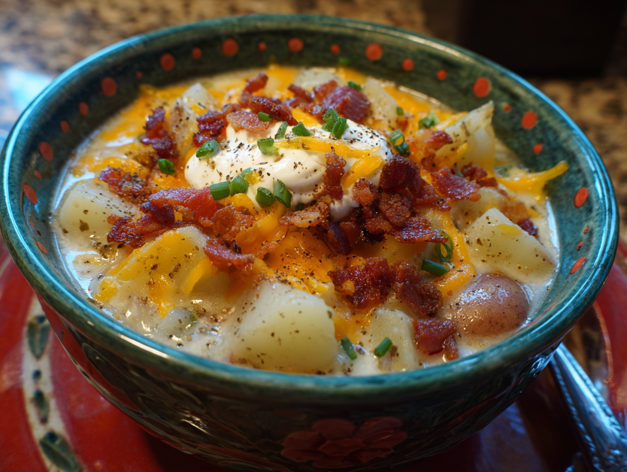 Slow Cooker Loaded Baked Potato Soup