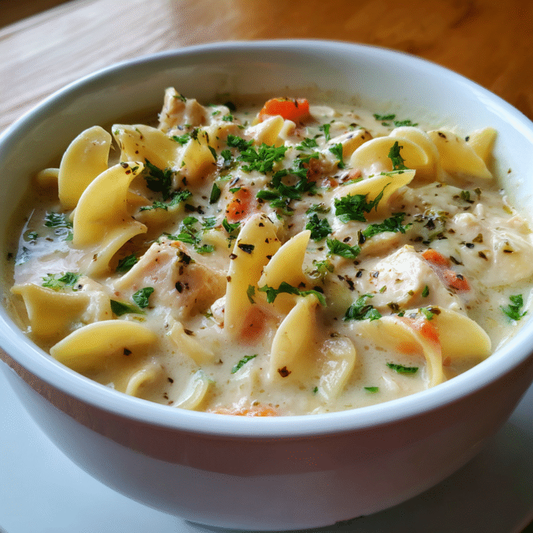 Creamy Turkey Noodle Soup Recipe