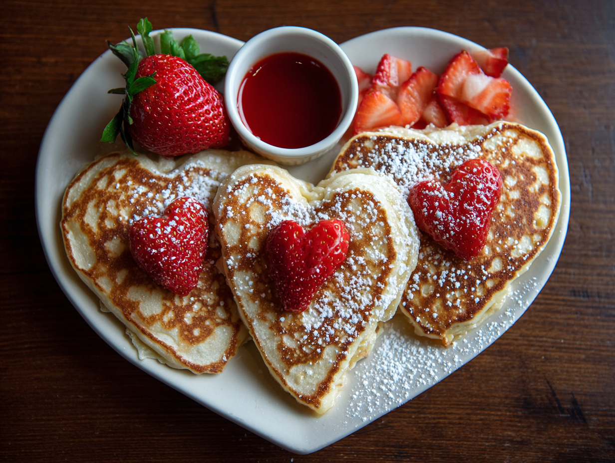 easy heart shaped pancakes