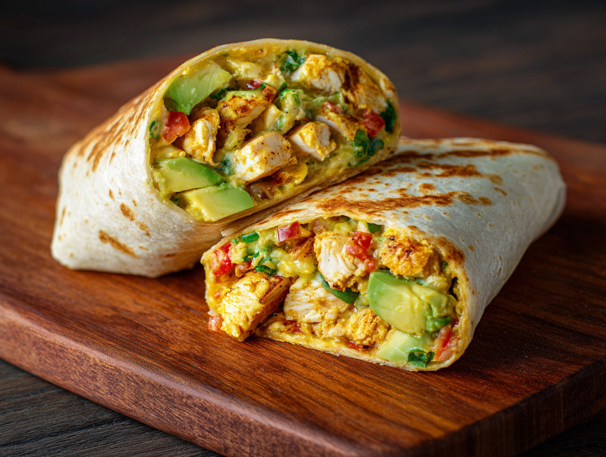 chicken avocado ranch burritos
