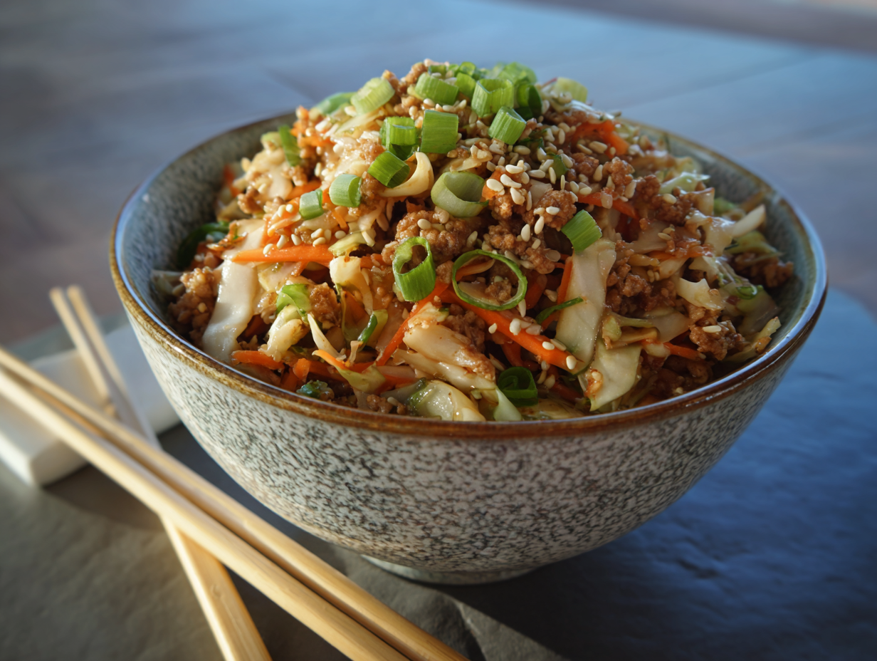 egg roll in a bowl