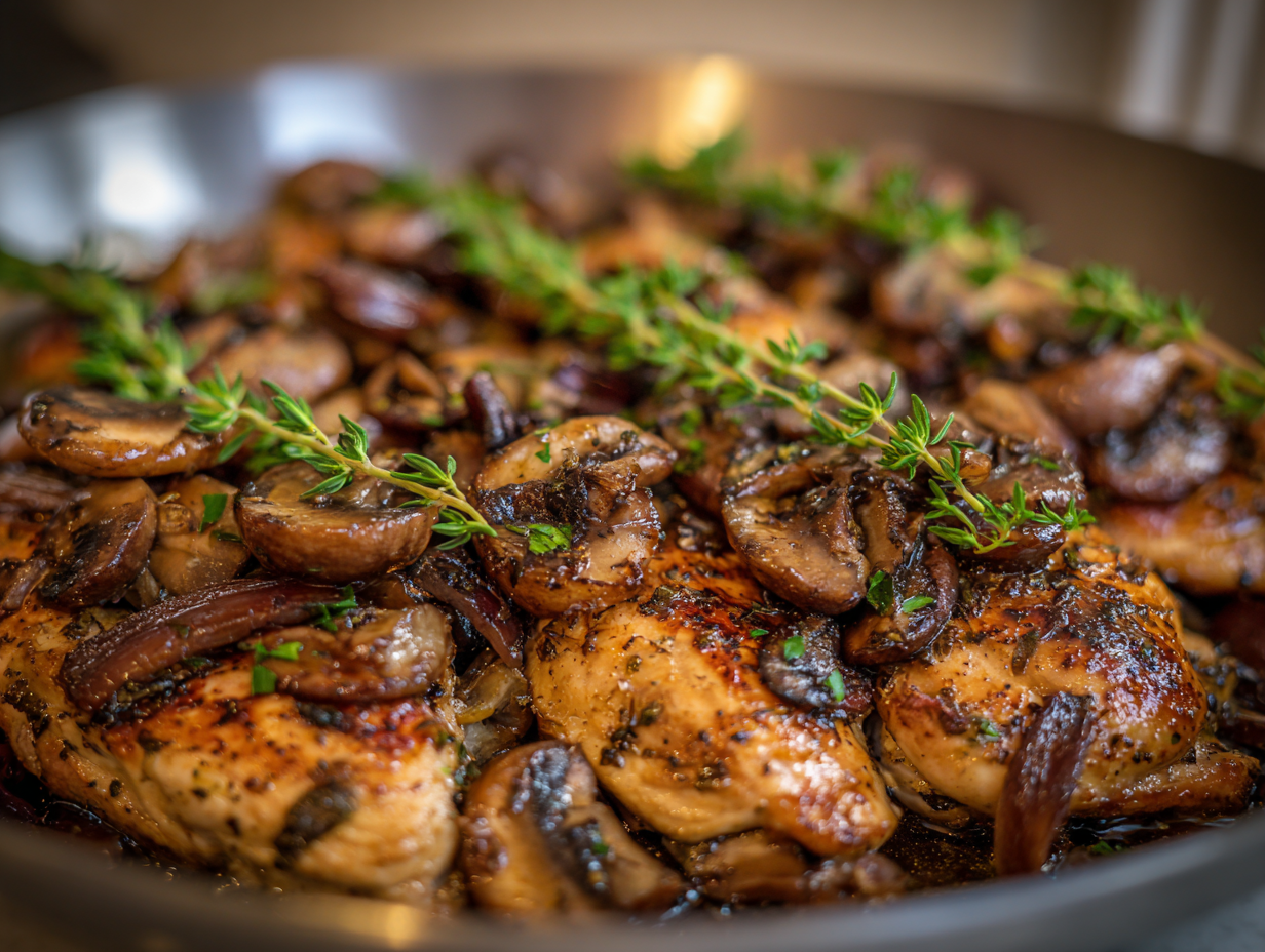 One Pan Mushroom Chicken Magic