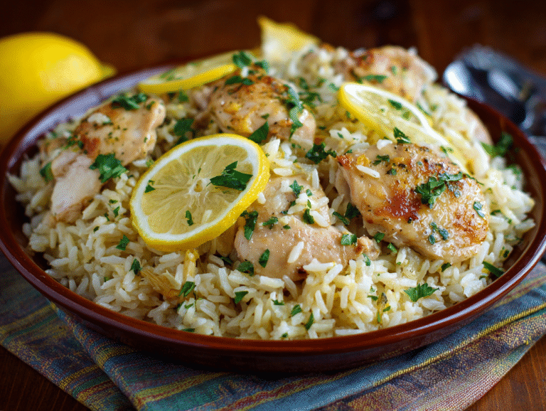 slow cooker lemon herb chicken rice