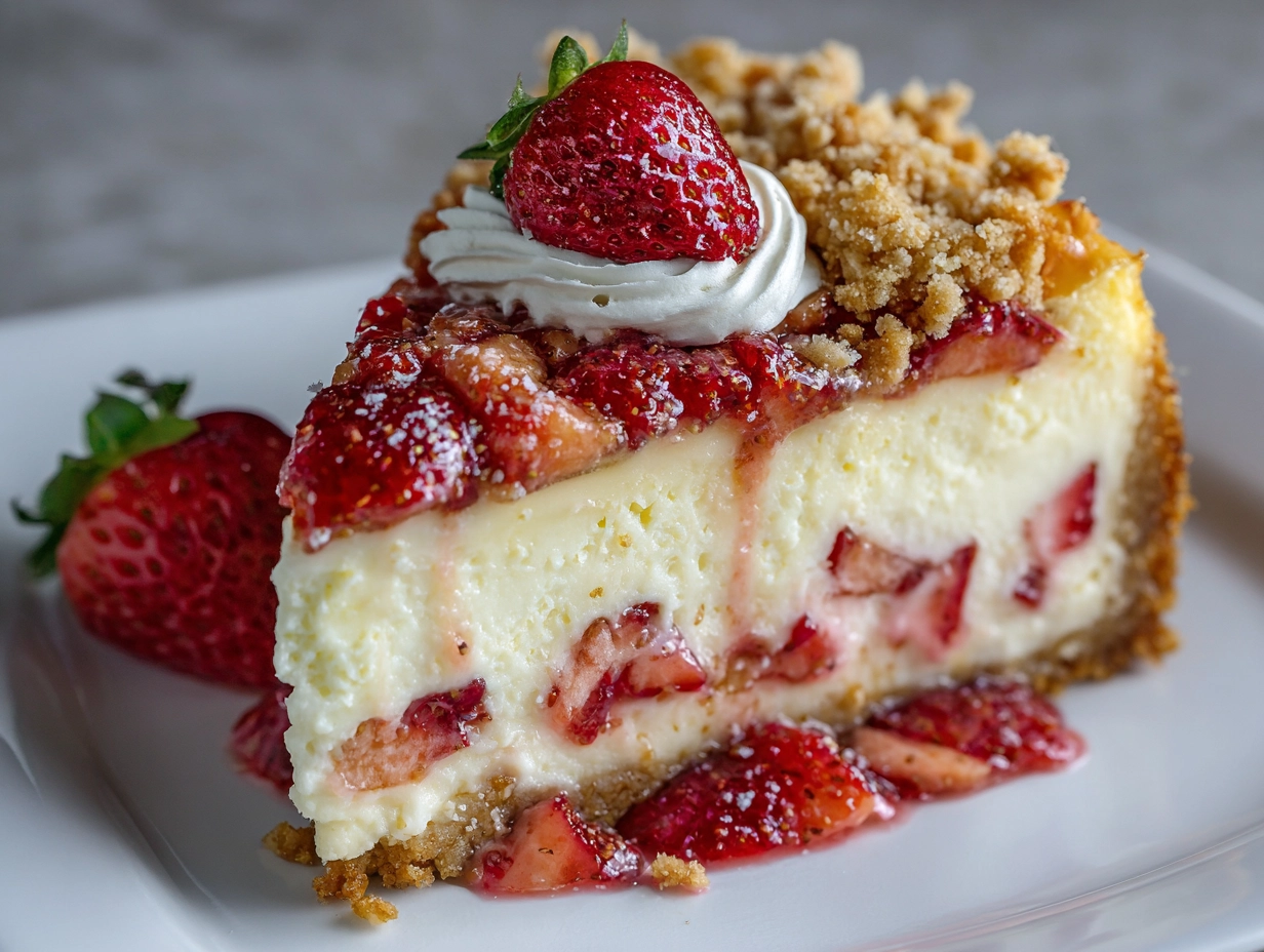 berrylicious strawberry crunch cheesecake delight