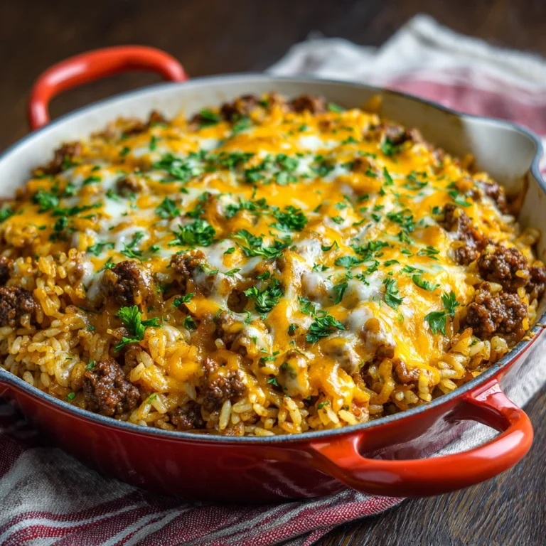 cheesy beef and rice casserole