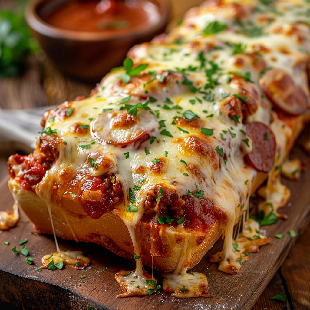 cheesy garbage bread delight recipe