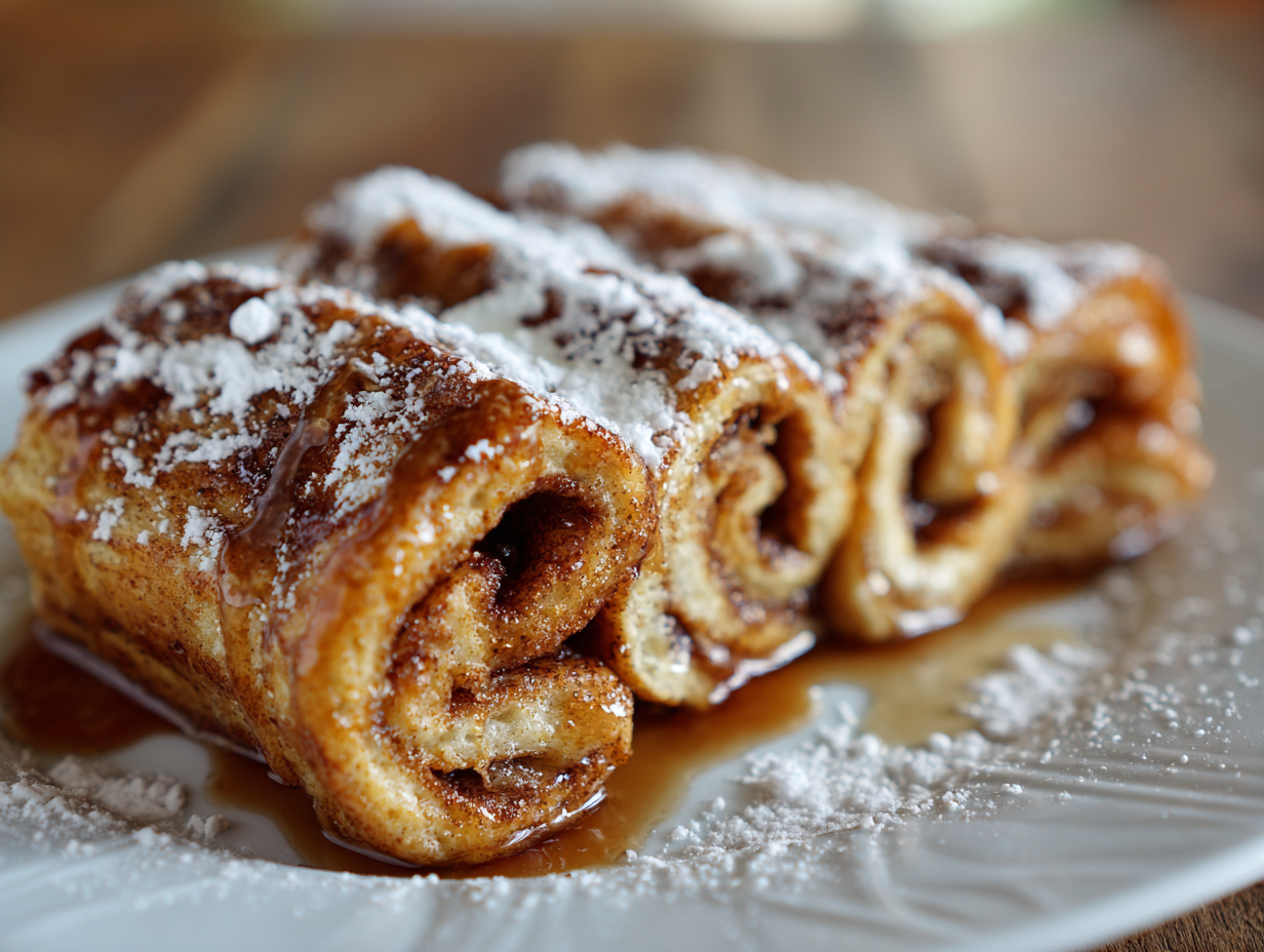 cinnamon roll french toast roll ups