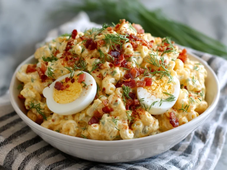 deviled egg macaroni