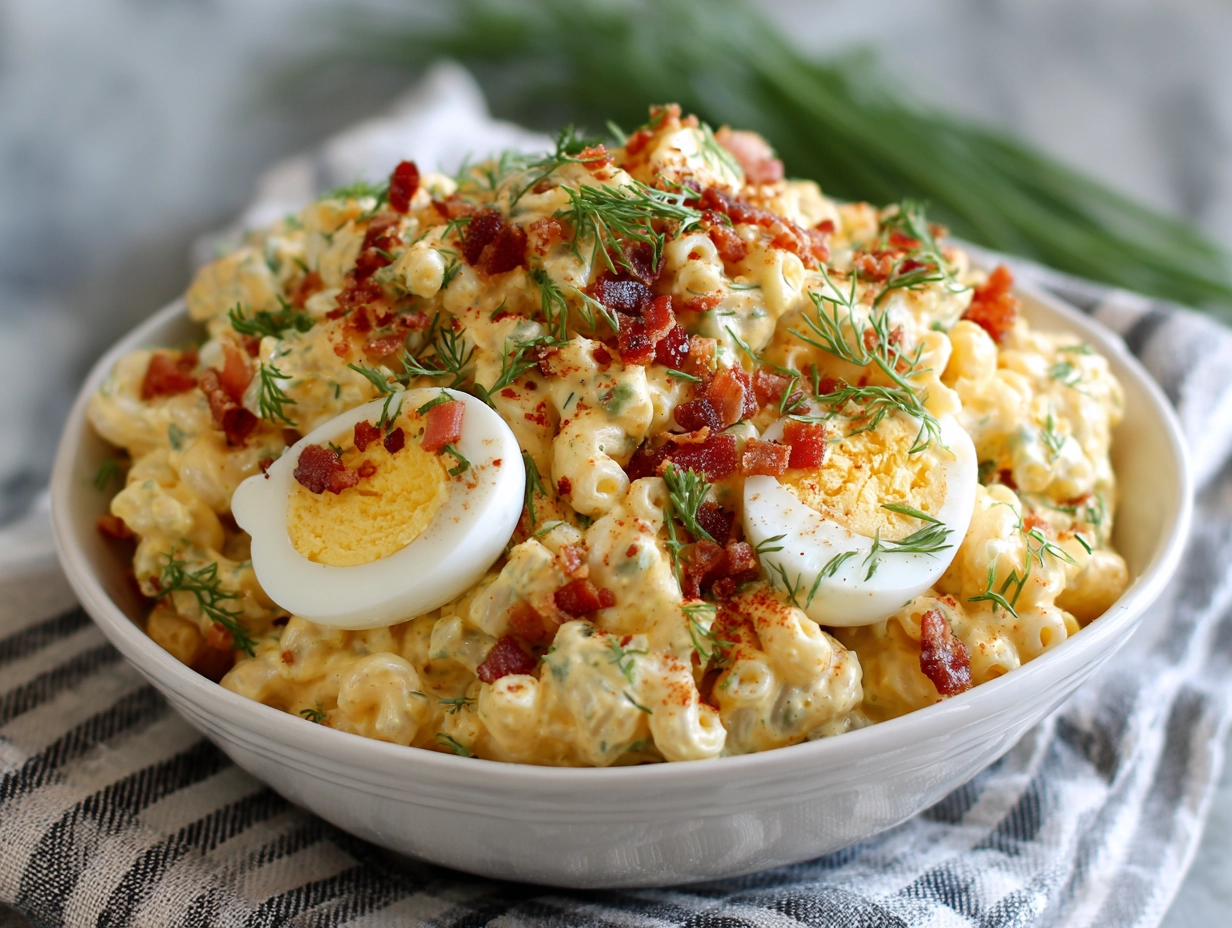 deviled egg macaroni