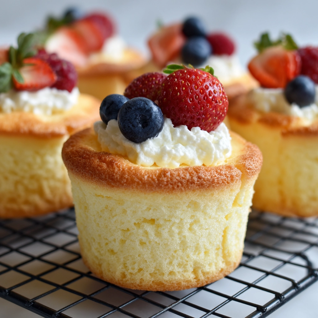 fluffy japanese cotton cheesecake cupcakes