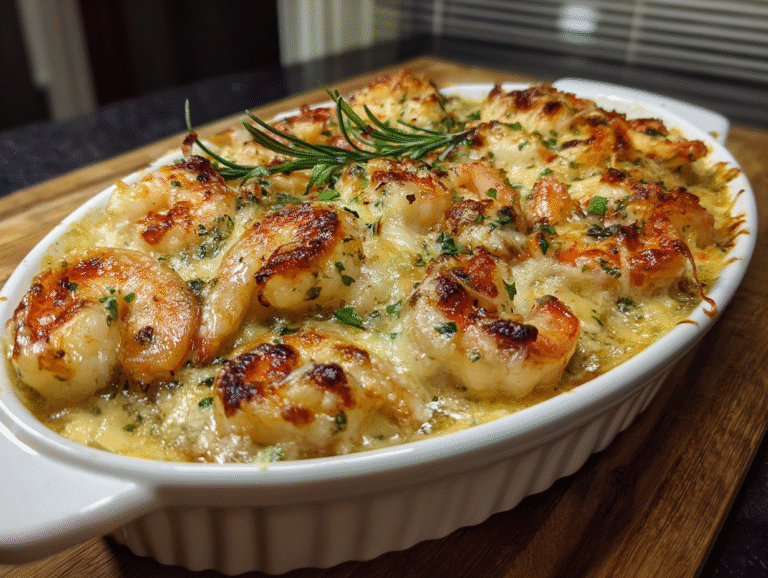 garlic shrimp gratin