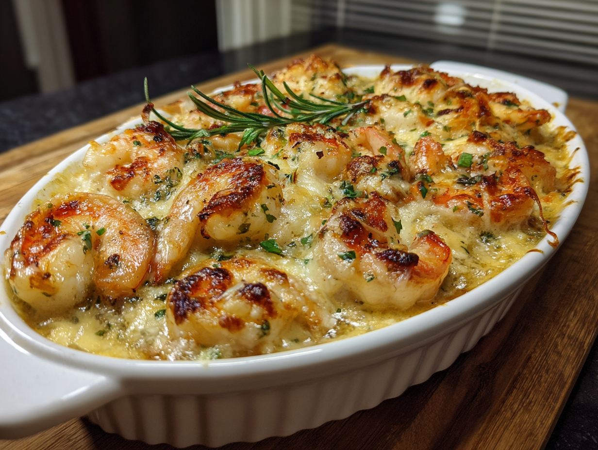 garlic shrimp gratin