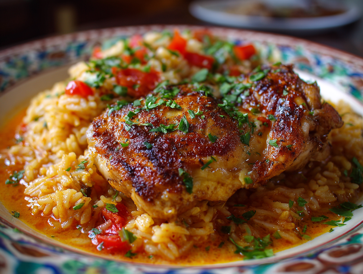 Smothered Chicken and Rice