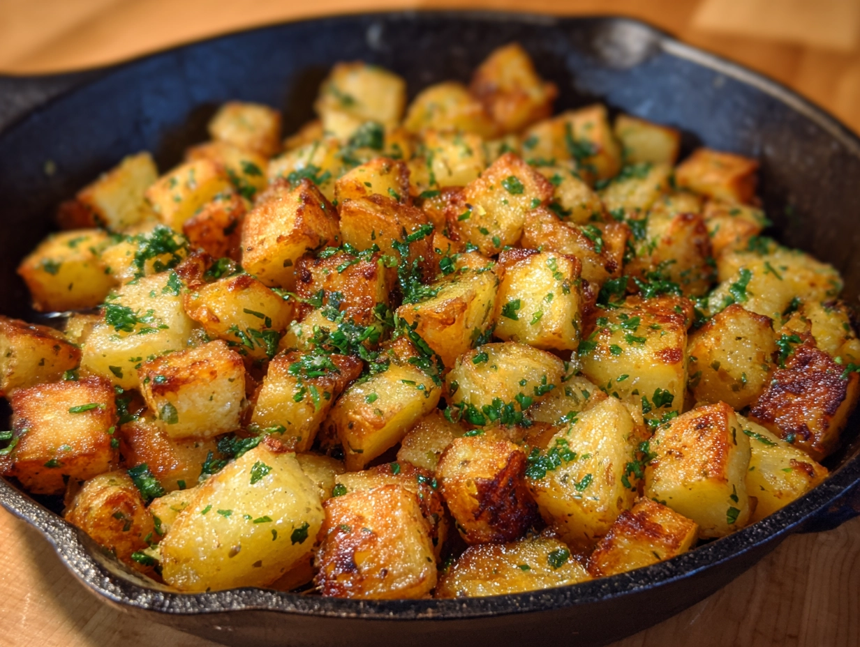 Crispy Pan Fried Diced Potatoes Recipe