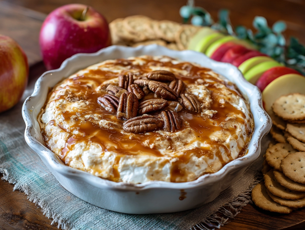 Delicious Caramel Apple Cheesecake Dip.