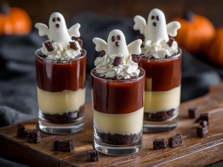 Delicious Ghosts in the Graveyard Halloween Dessert Shooters