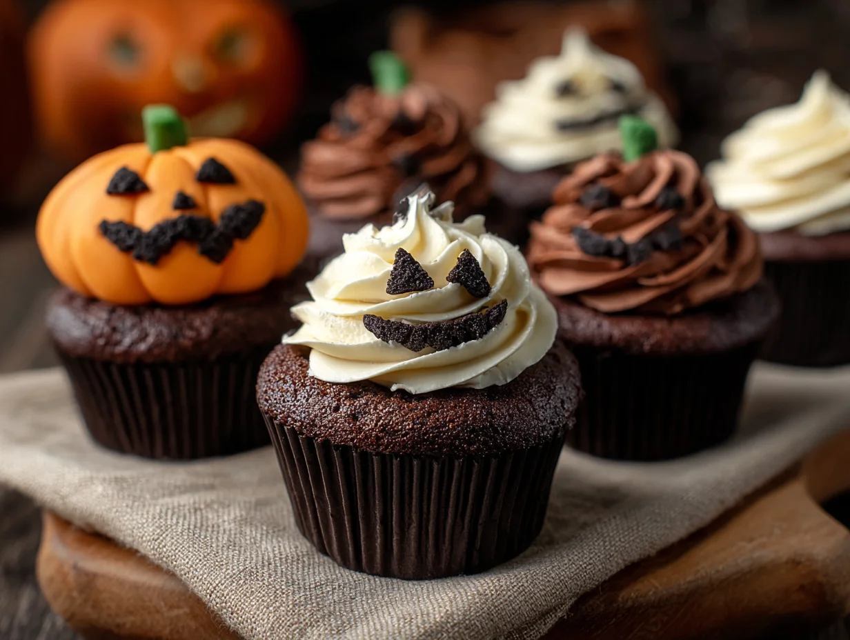 Delicious Halloween Cupcakes Recipe.
