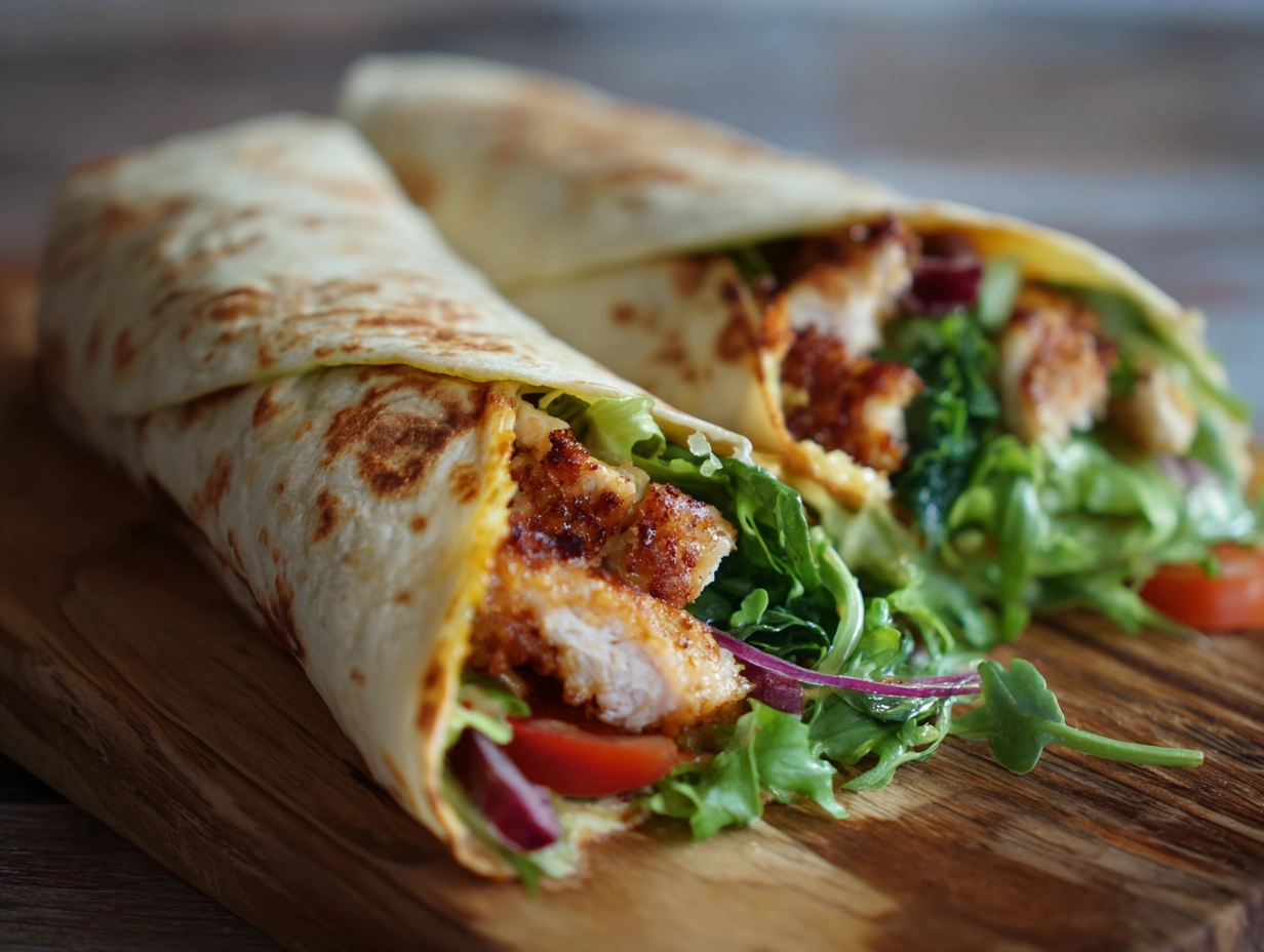 Delicious Homemade Chicken Wraps Recipe..