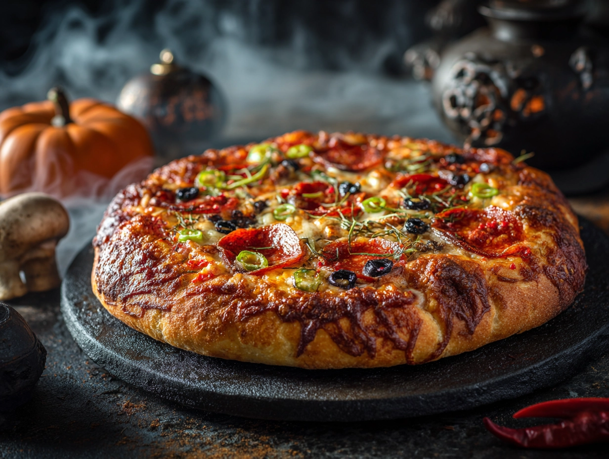 Delicious Spooky Pizza Recipe