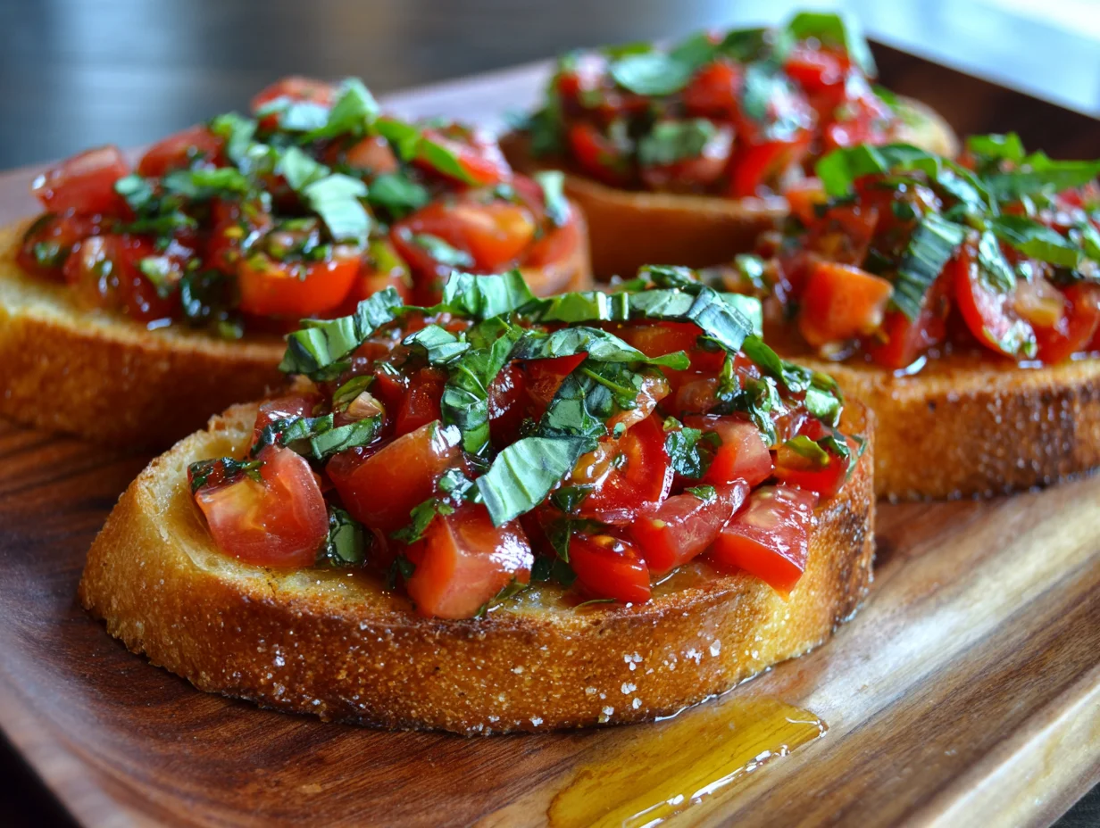 Delicious Tomato Basil Bruschetta