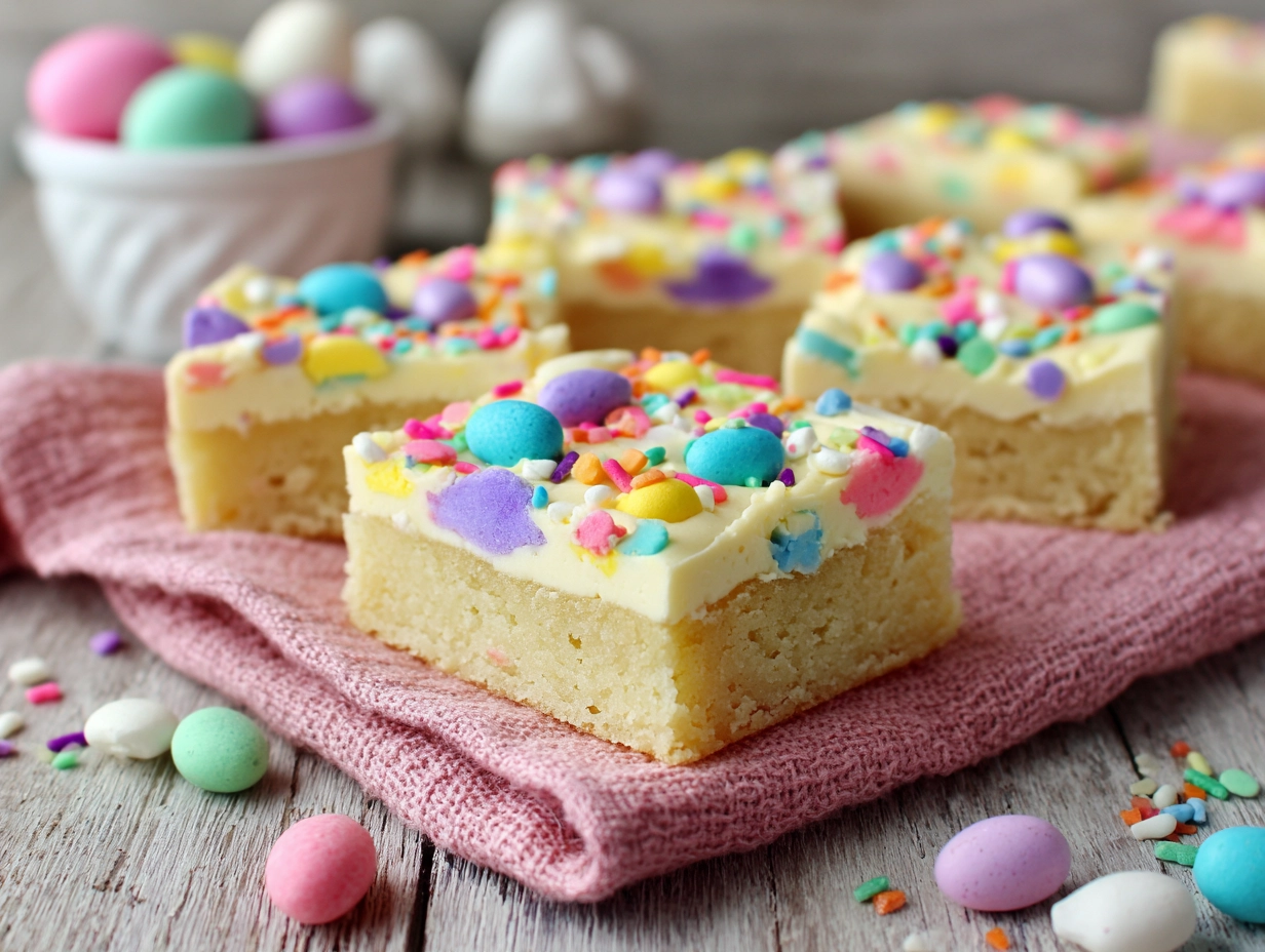 Perfect Easter Sugar Cookie Bars.