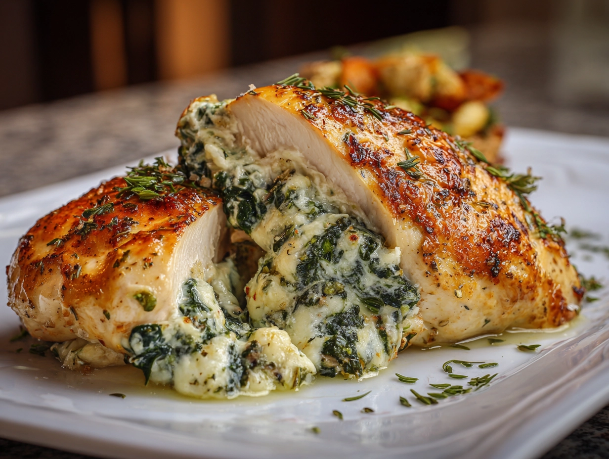 Stuffed Chicken Breast with Spinach and Cheese