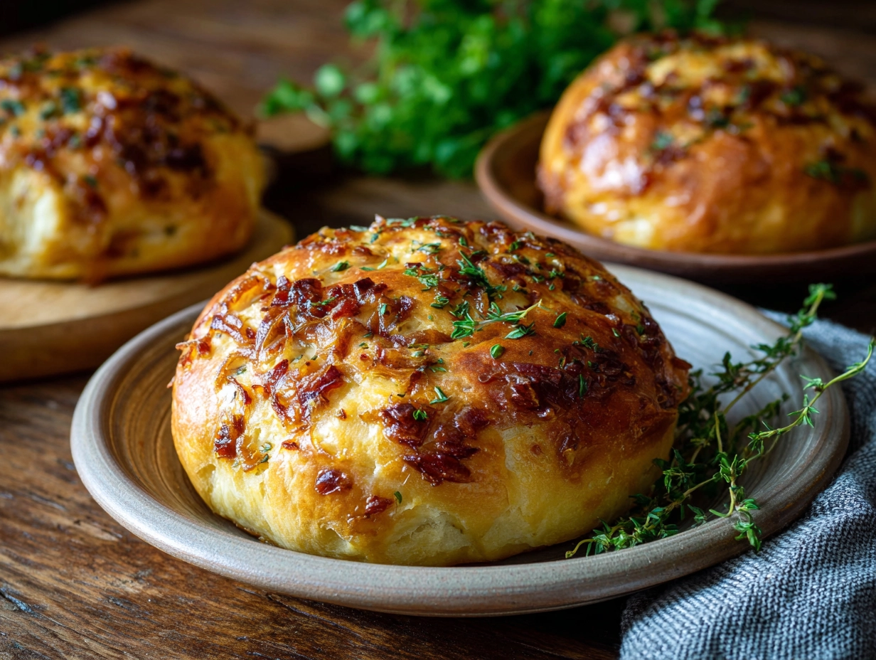 caramelized onion buns Recipe
