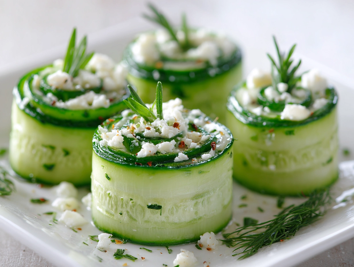cucumber pinwheels.