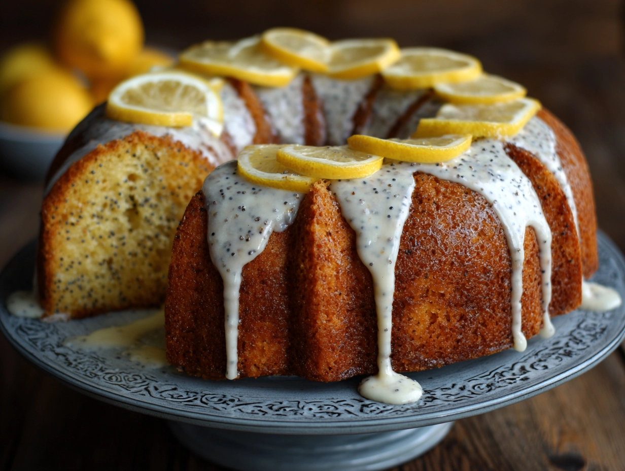 Buttery and Creamy Lemon Poppy Seed Cake Recipe