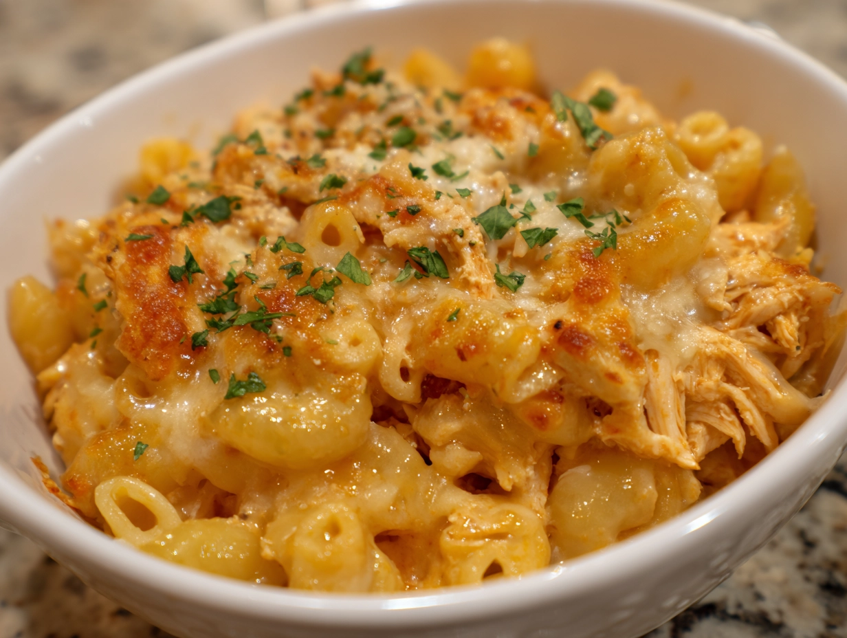 Delicious Buffalo Chicken Mac and Cheese Recipe.