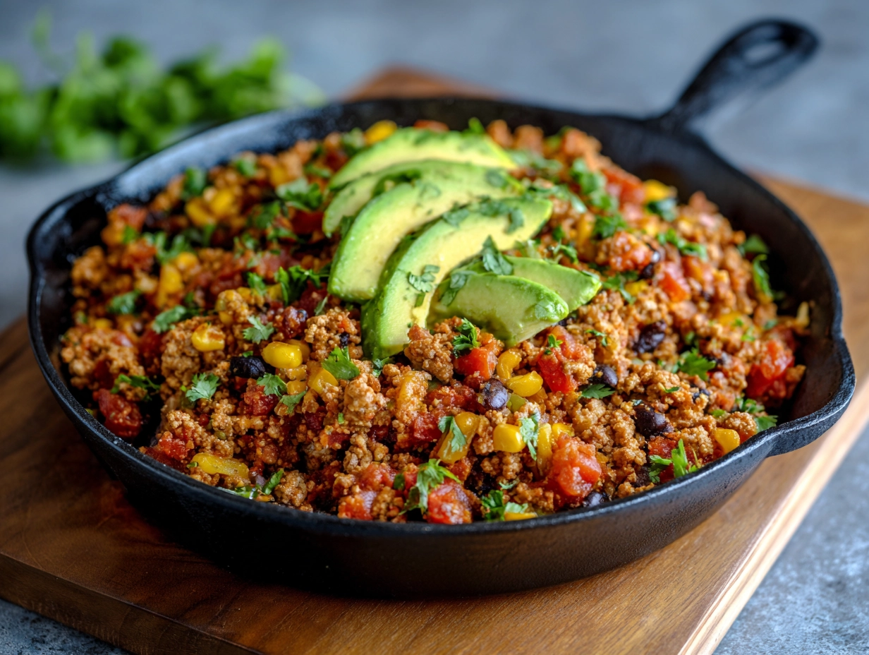Ground Turkey Mexican Skillet.