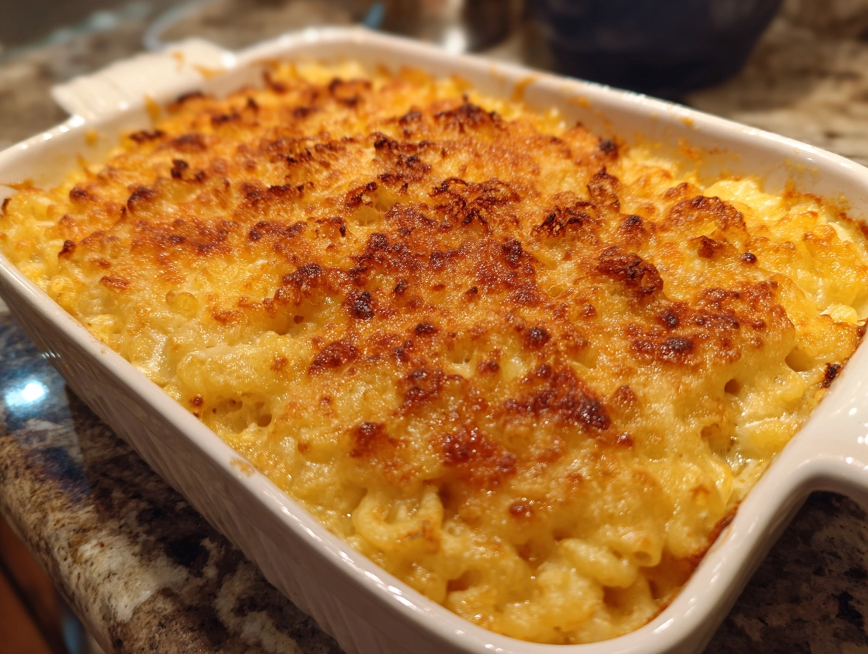 Homemade Baked Mac and Cheese Recipe.