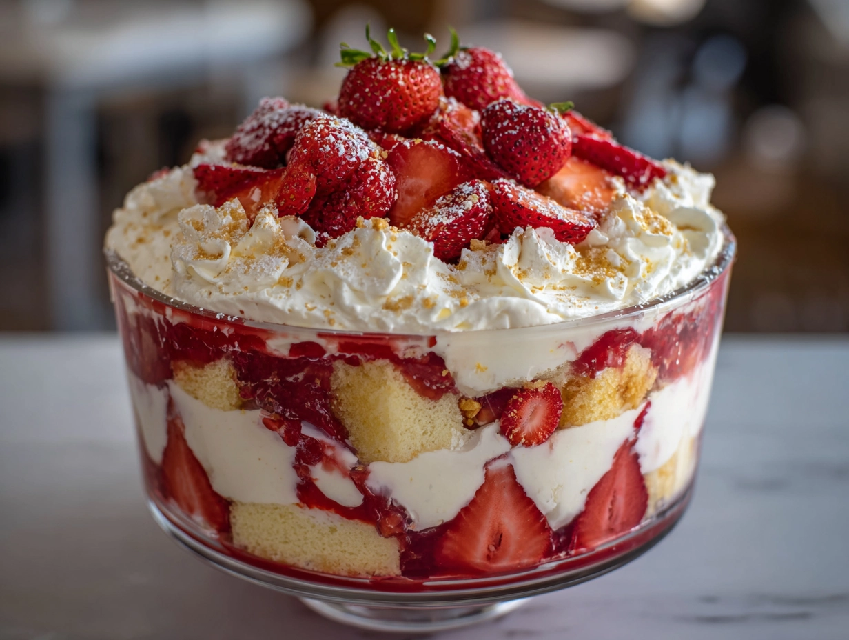 Strawberry Cheesecake Trifle Recipe.