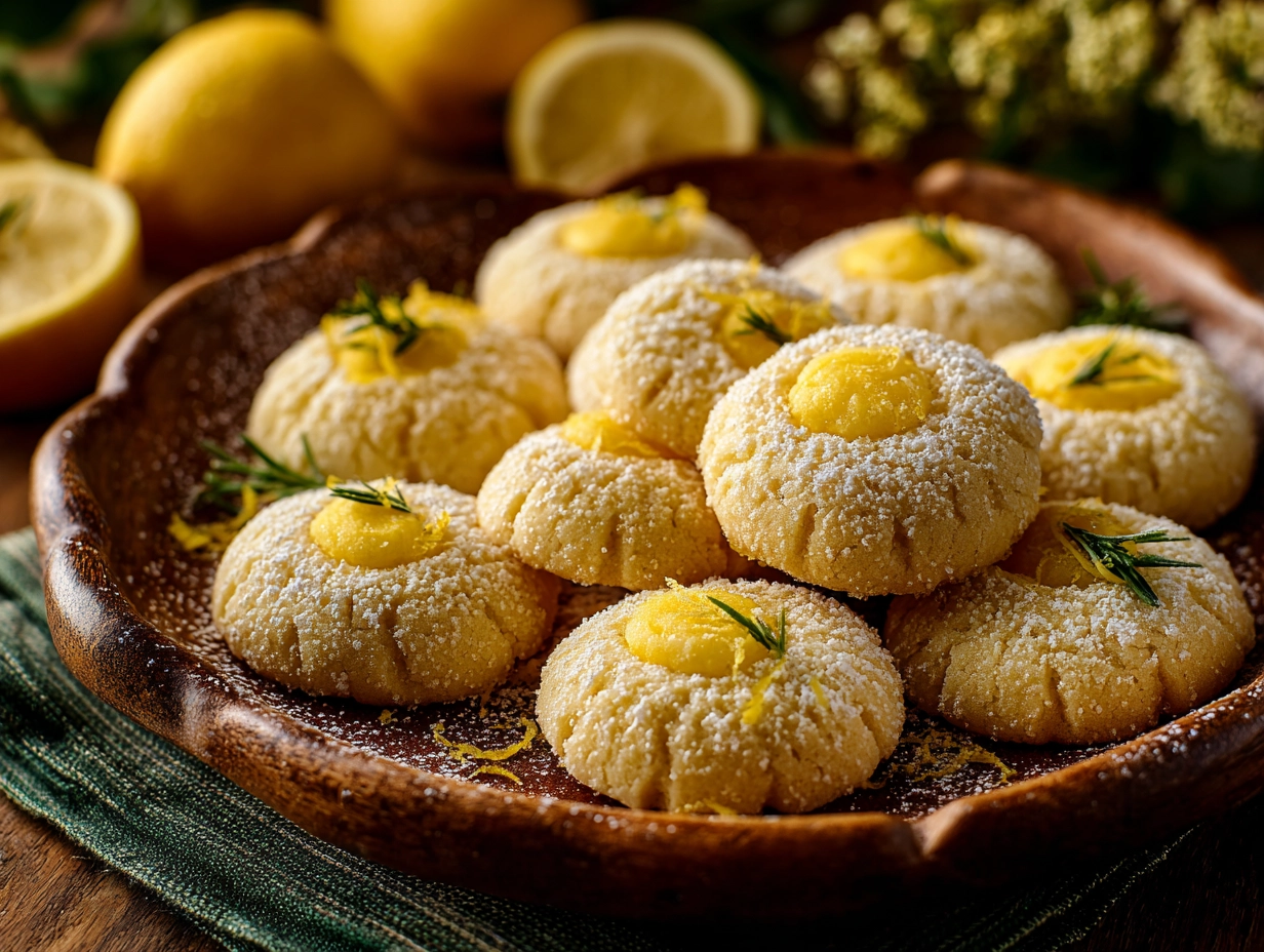 Zesty Lemon Thumbprint Cookies Recipe.