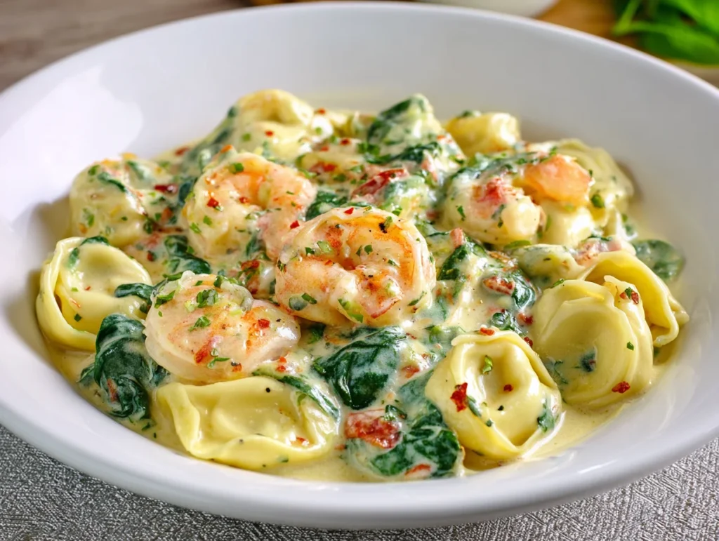 Creamy Shrimp and Spinach Tortellini