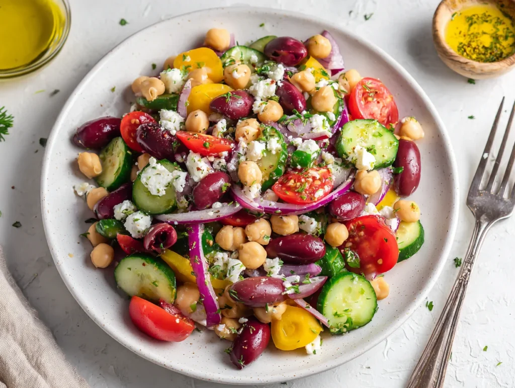 Double Bean Mediterranean Salad