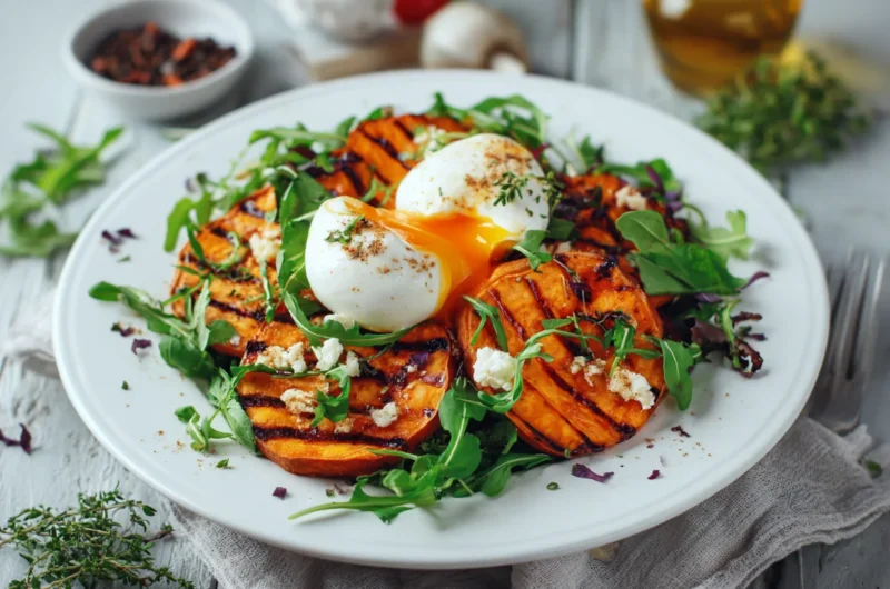 Vibrant Grilled Sweet Potato and Burrata Salad Recipe