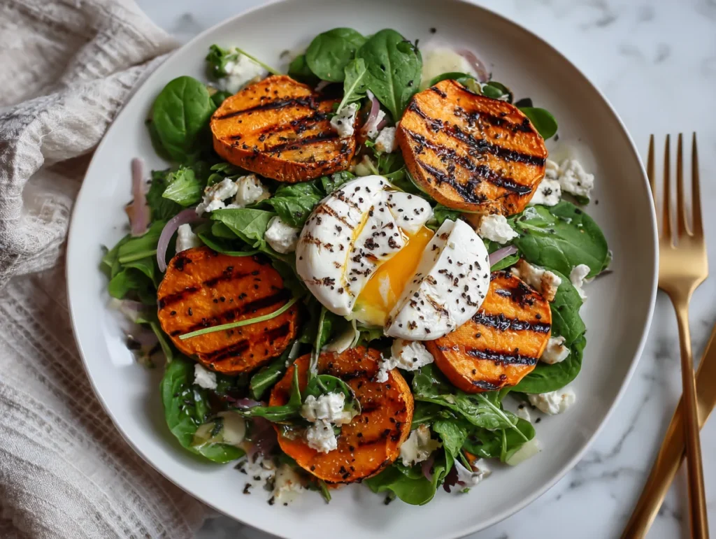 Grilled Sweet Potato and Burrata Salad