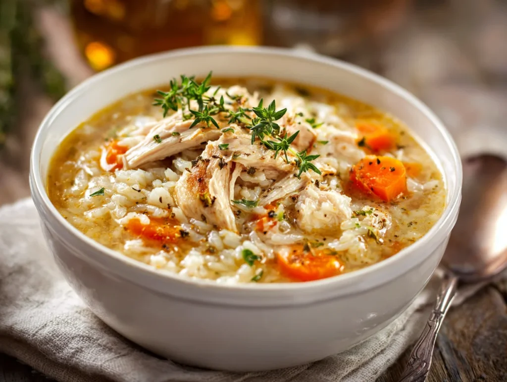 Hearty Chicken and Rice Comfort Soup