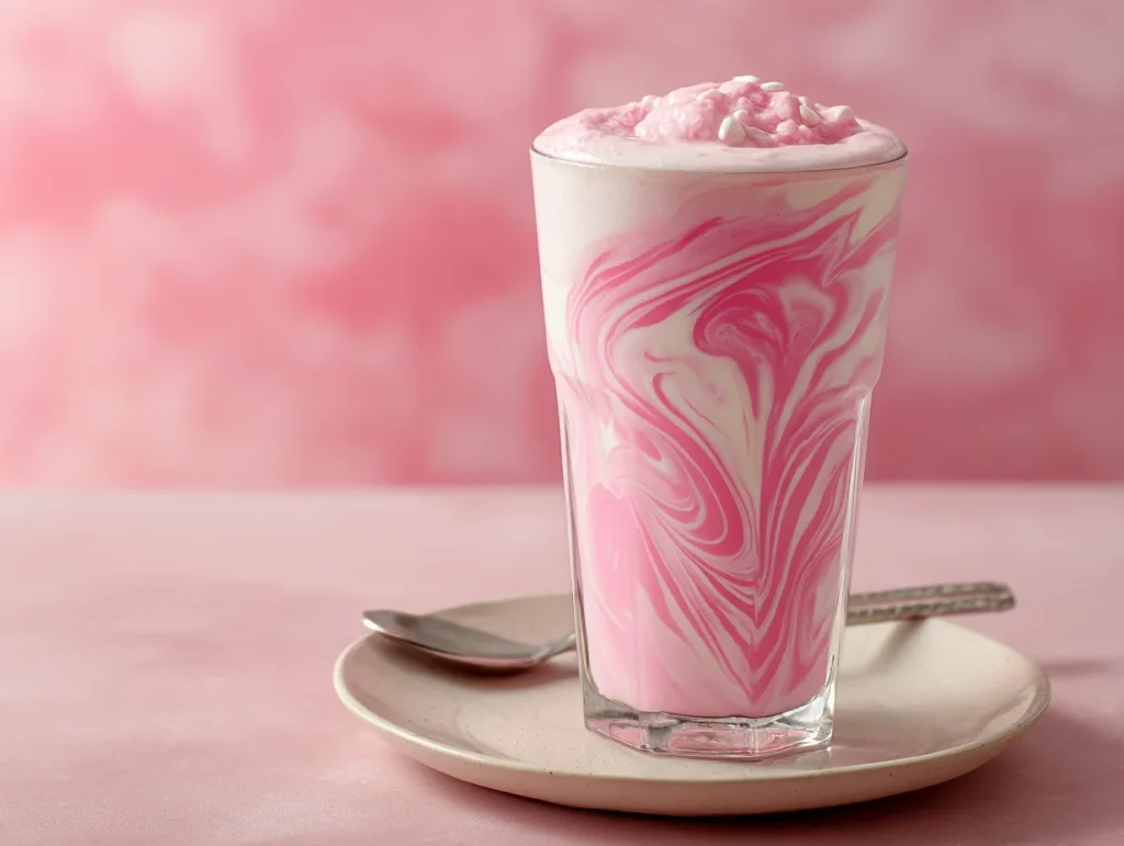 Pink and White Swirl Boozy Milkshake