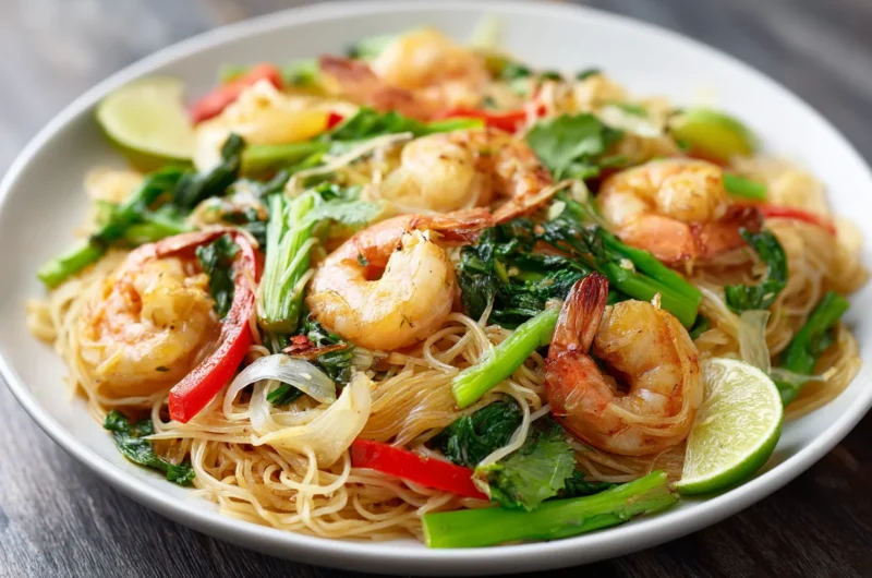 Tasty Shrimp Stir Fry with Noodles Recipe