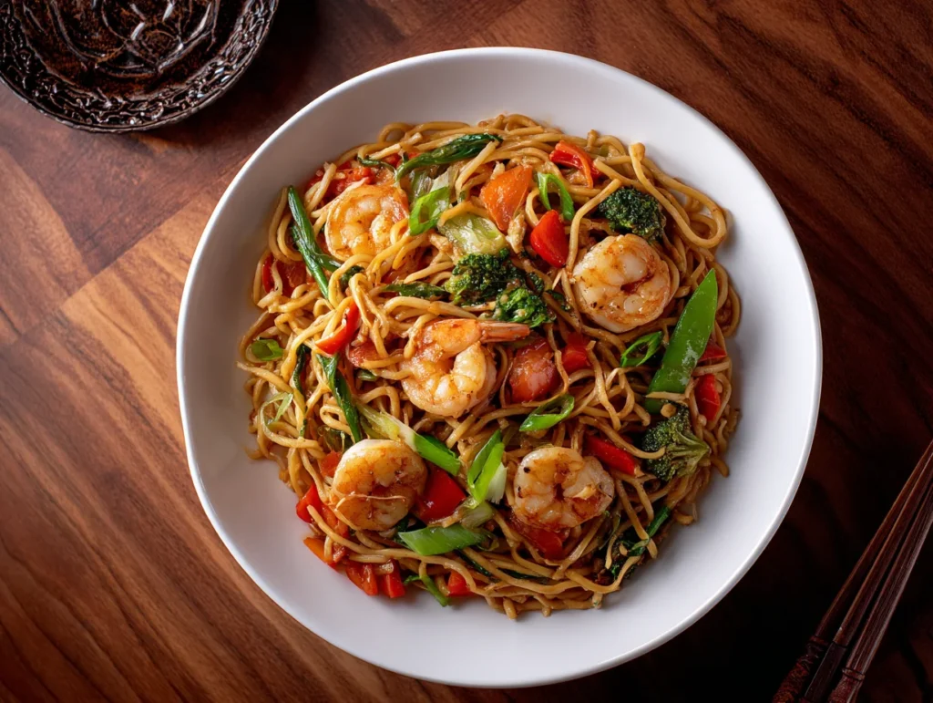 Shrimp Stir Fry with Noodles