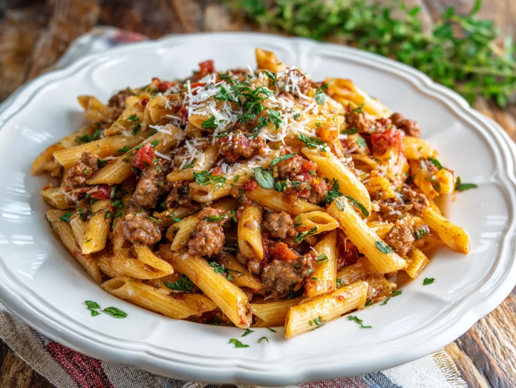 Tuscan Sausage Pasta