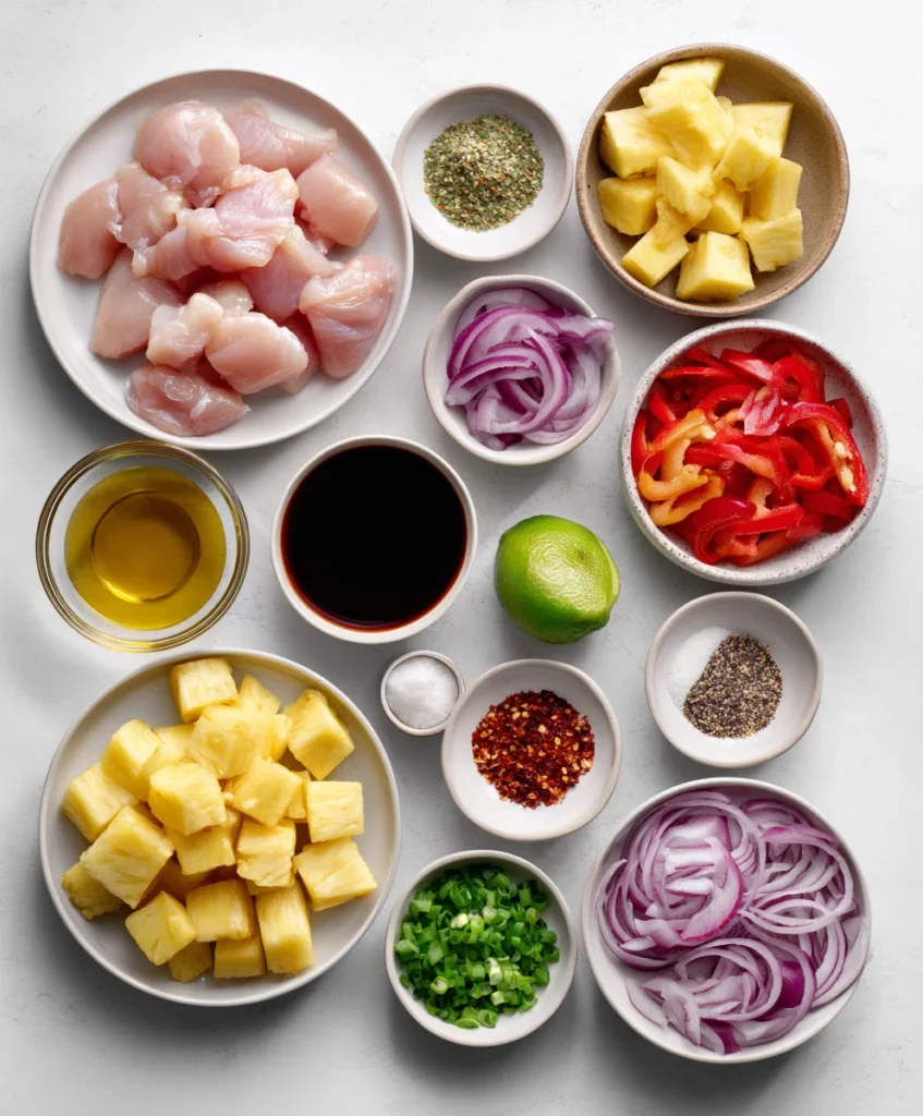 Hawaiian BBQ Chicken Pineapple Foil Packets