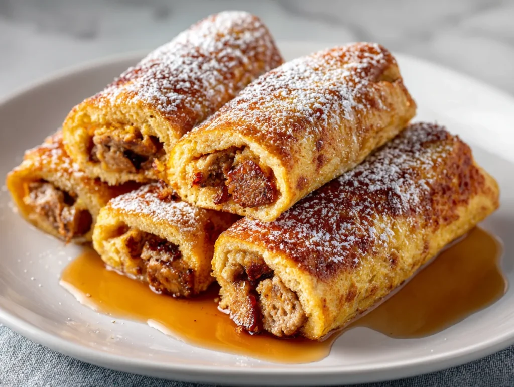 Sausage French Toast Roll Ups
