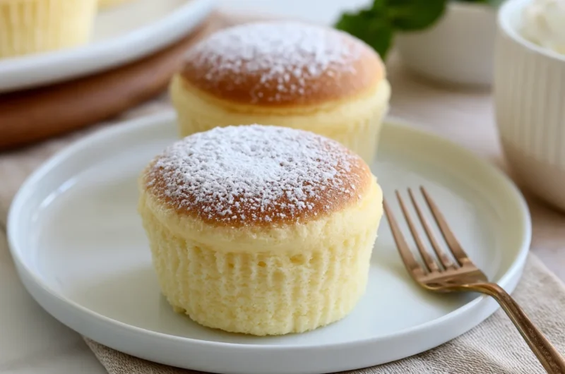 Airy Japanese Cotton Cheesecake Cupcakes Recipe